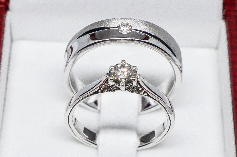 Engagement ring for groom and bride 