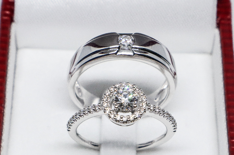 Engagement ring for groom and bride 
